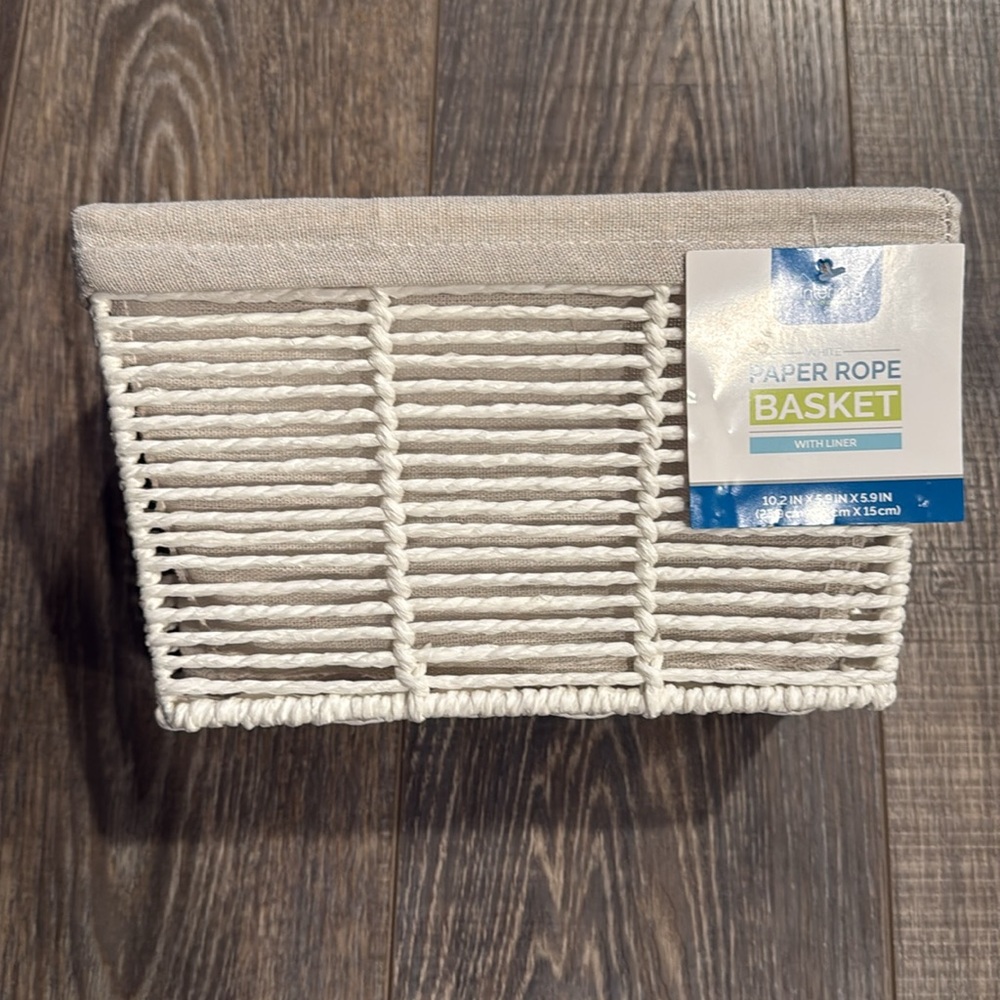Cream Paper Rope Basket Set - Picture 2 of 10